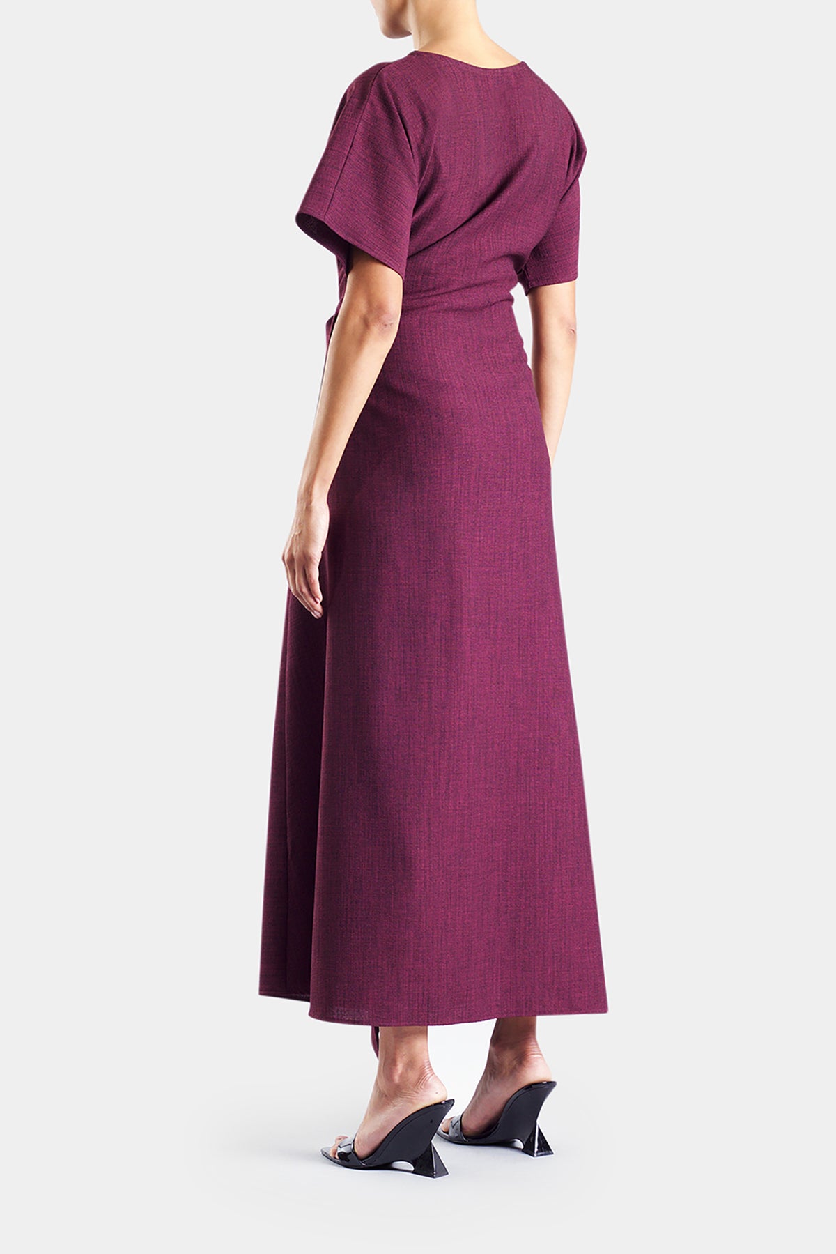 The Baxter Dress In Plum Meem Label