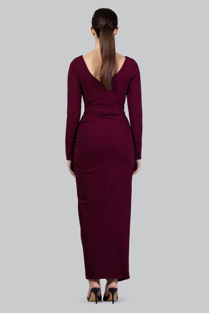 The Garbo Dress In Plum | Meem Label The Garbo Dress In Plum | Meem Label