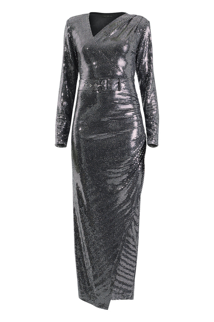 The Zima Dress in Silver