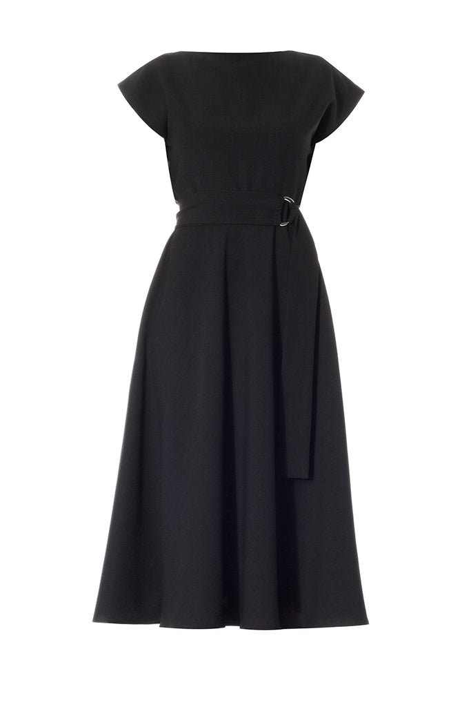 Stine Black Midi Dress | Meem Label