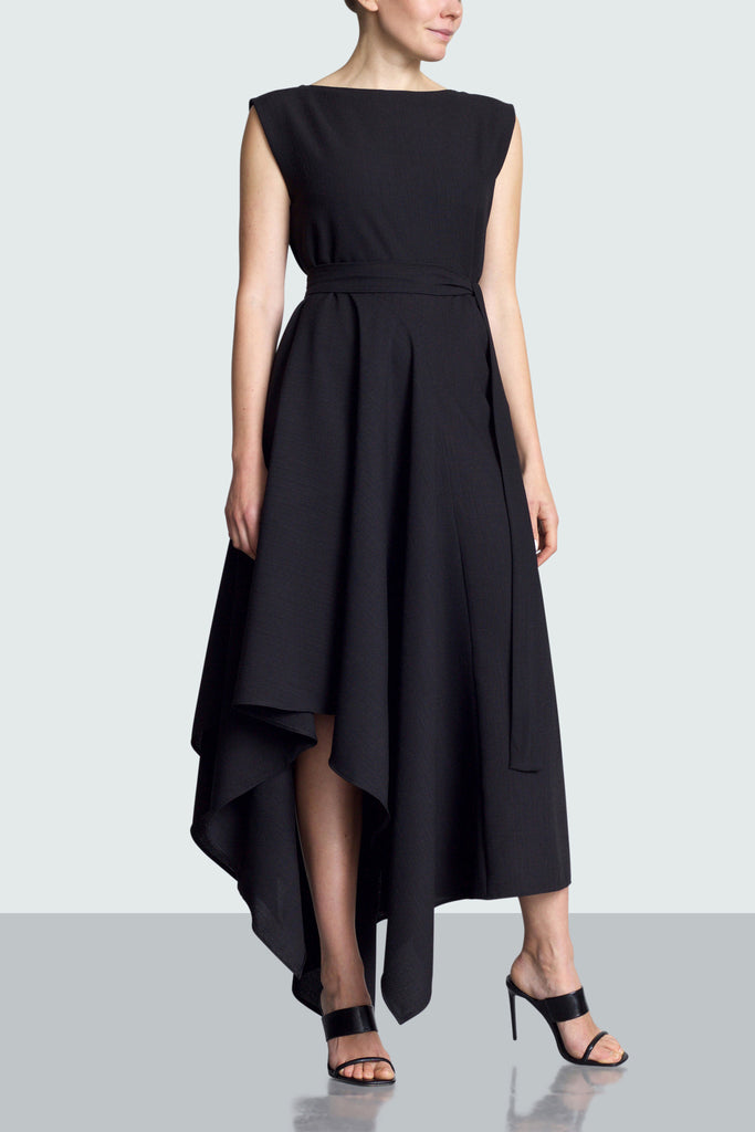 Tolson Black Asymmetric Dress | Meem Label Tolson Black Asymmetric Dress | Meem Label
