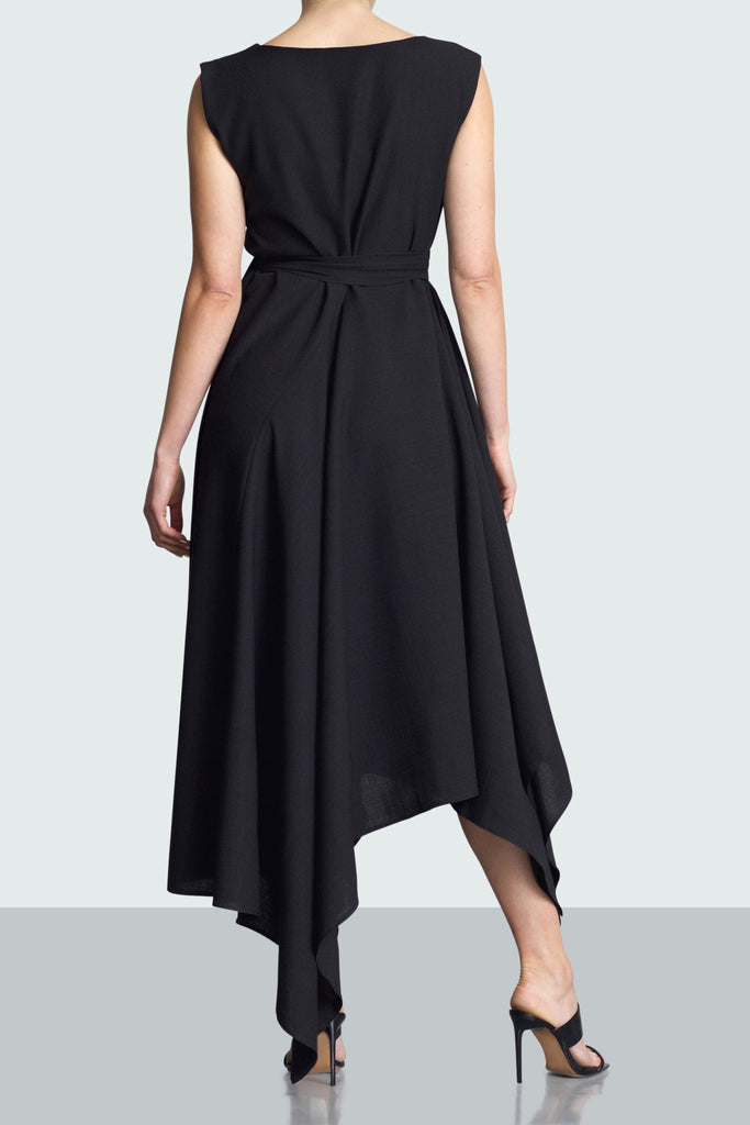 Tolson Black Asymmetric Dress