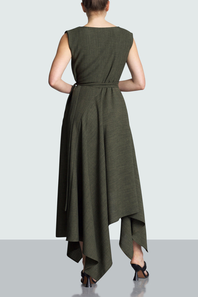 Tolson Green Asymmetric Dress